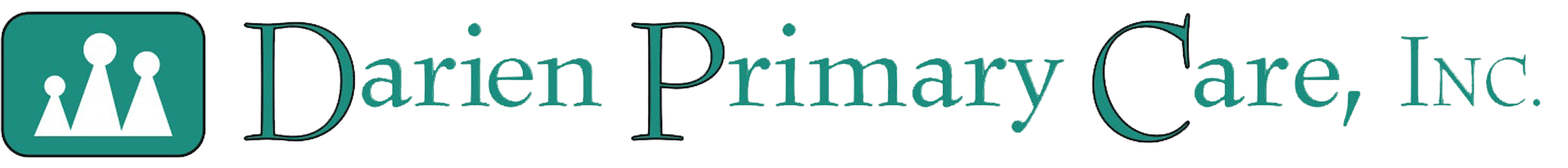 Logo of Darien Primary Care, Inc. featuring stylized figures and text in teal.